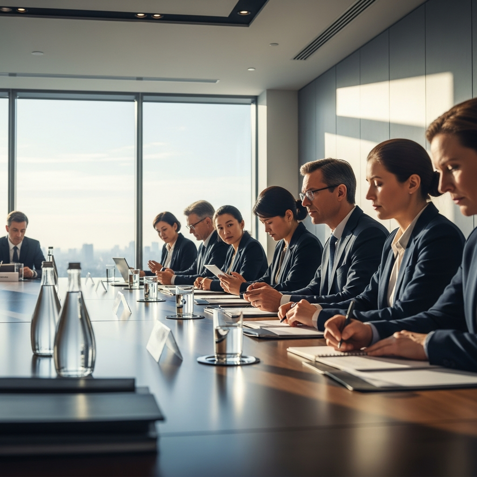 climate change conference An international conference on climate change policy with delegates discussing sustainable strategies