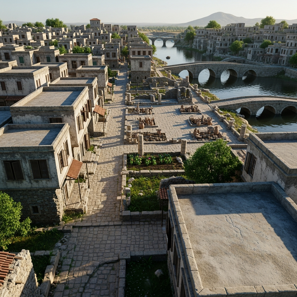 digital reconstructions of ancient cities based on recent archaeological findings